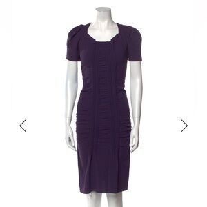 Prada Square Neck Elegant Purple Dress